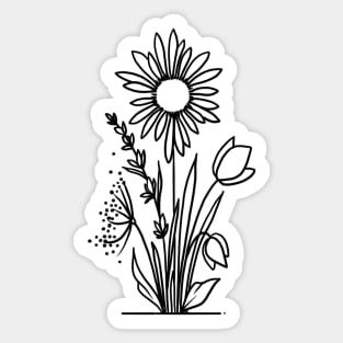 wildflowers 1 Sticker